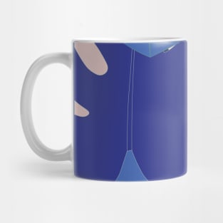 Blue monstera Mug